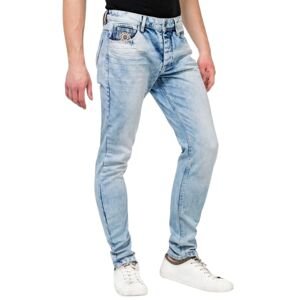 Pánske rifle CIPO & BAXX CD319X ICE BLUE Farba: Modrá, Konfekčná veľkosť: W31/L32
