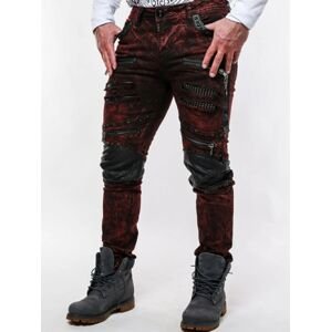 Pánske rifle CIPO & BAXX CD481 BURGUNDY Farba: Červená, Konfekčná veľkosť: W31/L34