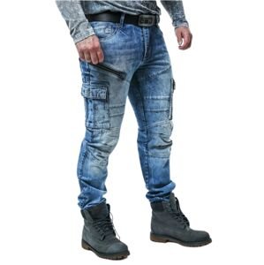 Pánske rifle CIPO & BAXX CD679 BLUE Farba: Modrá, Konfekčná veľkosť: W32/L32