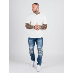 Pánske tričko CIPO & BAXX CT823 ECRU Farba: Biela, Konfekčná veľkosť: M