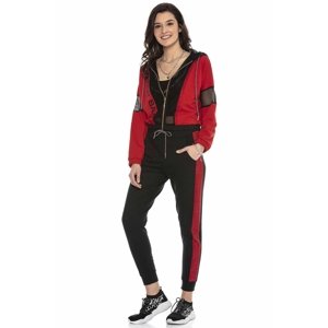 Dámska súprava CIPO & BAXX WLR137 BLACK-RED Farba: Čierna, Konfekčná veľkosť: XL