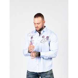 Pánska košeľa CIPO & BAXX CH184 BLUE Farba: Modrá, Konfekčná veľkosť: S