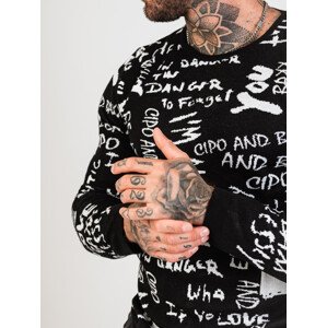 Pánsky sveter CIPO & BAXX CP276 BLACK Farba: Čierna, Konfekčná veľkosť: L