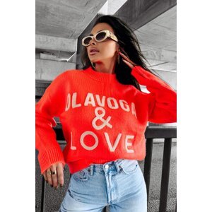 Olavoga Olv Love pulover Farba: Oranžová, Konfekčná veľkosť: S