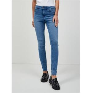 Modré skinny fit džínsy