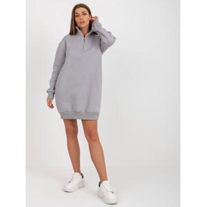 Dámska mikina mini basic so zapínaním na zips LENKA šedá