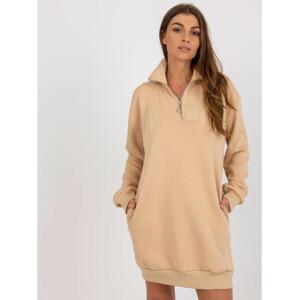 Dámske šaty s oversize strihom BOHA béžové
