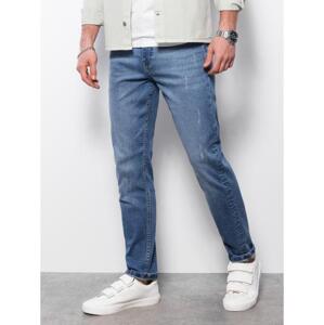 Pánske rebrované džínsové nohavice REGULAR FIT modré V3 OM-PADP-0102