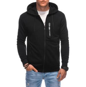 Pánska mikina na zips B1597 čierna