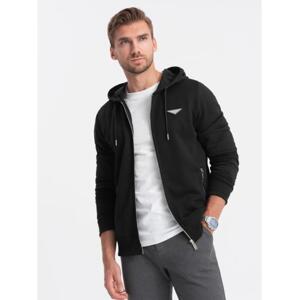 Pánska mikina na zips V3 OM-SSZP-22SS-010 čierna
