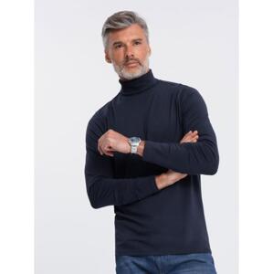 Pánsky rolák s dlhým rukávom V2 OM-LSCL-0112 tmavomodrý