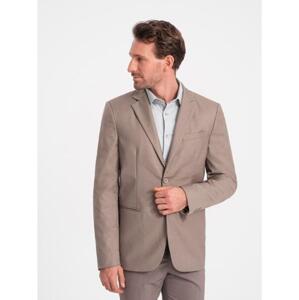 Pánske sako s vreckom V3 OM-BLZB-0115 béžová