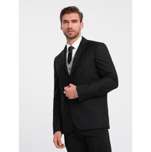 Pánske sako s vreckom V4 OM-BLZB-0115 čierne
