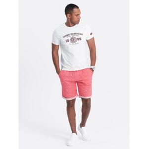 Pánske šortky LOOSE FIT jasne červené