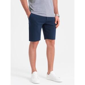 Pánske šortky SLIM FIT tmavomodré melanžové