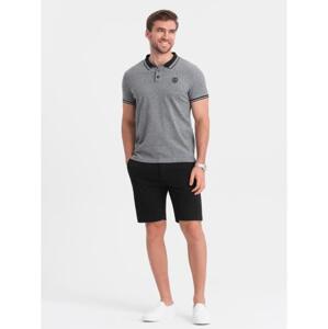 Pánske šortky SLIM FIT čierne