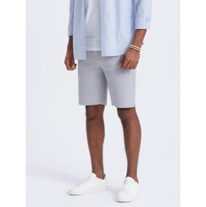 Pánske šortky SLIM FIT svetlosivé