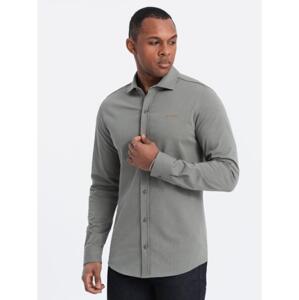 Pánska bavlnená košeľa REGULAR light khaki