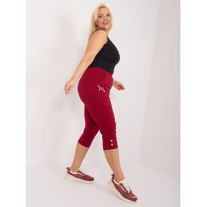 Dámske plus size nohavice FISH bordová
