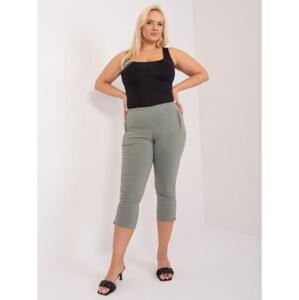 Dámske plus size nohavice RYBA khaki