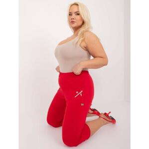 Dámske priliehavé 3/4 nohavice plus size HITAS červená