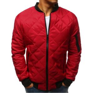 Pánska STYLE bunda prešívaná bomber jacket červená