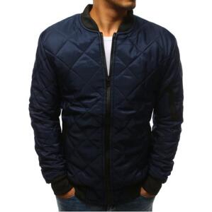 Pánska STYLE bunda prešívaná bomber jacket tmavo modrá