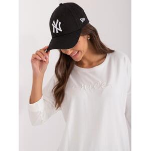 Dámska blúzka oversize s nápisom ecru