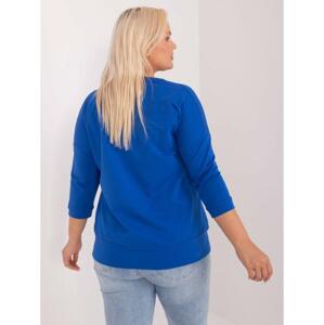 Dámska blúzka plus size kobaltovo modrá