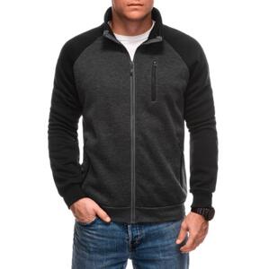 Pánska mikina na zips B1701 - tmavomodrá
