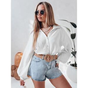 Dámska oversize košeľa z mušelínu MUSLINEA biela