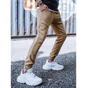 Pánske jogger nohavice tmavo hnedé