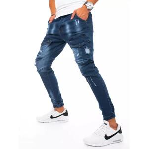 Pánske jogger nohavice tmavo modré FREE