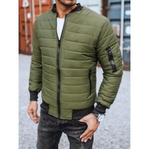 Pánska bunda prešívaná zelená BOMBER