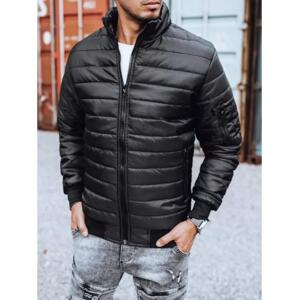 Pánska bunda prešívaná čierna BOMBER