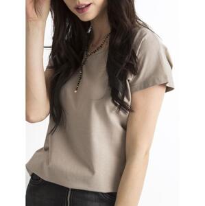 Dámske tričko CIRCLE dark beige