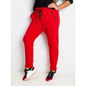 Dámske plus size tepláky SAVAGE red