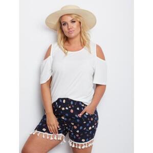 Dámske šortky PLUS SIZE Vlastné tmavomodré