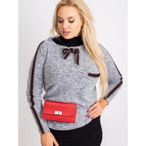 Dámska plus size blúzka DIAZ sivá
