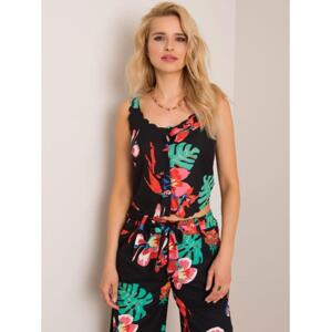 Dámsky top RUE PARIS Black Tropics black