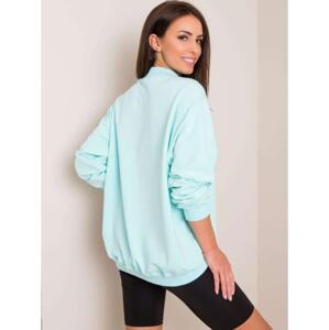 Dámska mikina s kapucňou TWIST mint green