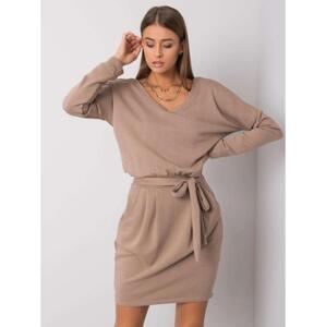 Dámske šaty Kloe RUE PARIS dark beige