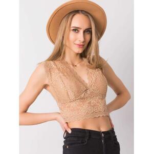 Dámsky čipkovaný top by Shannon OCH BELLA beige