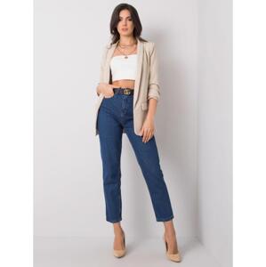 Dámske džínsy Belinha mom fit RUE PARIS tmavo modré