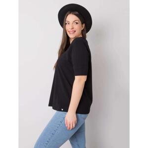 Dámske plus size bavlnené tričko MISSY čierne