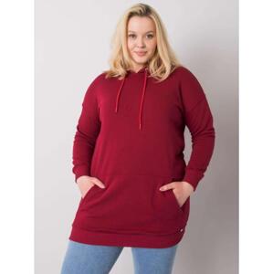 Dámska mikina plus size LUNA burgundy