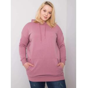 Dámska mikina plus size LUNA pink