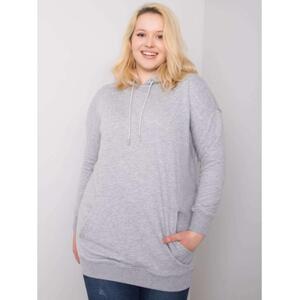Dámska mikina plus size LUNA šedá