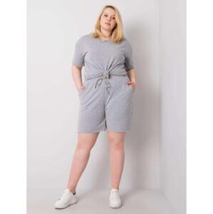 Dámske plus size šortky WINNIE sivé