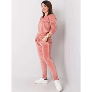 Dámsky velúrový plus size set JEANNE pink